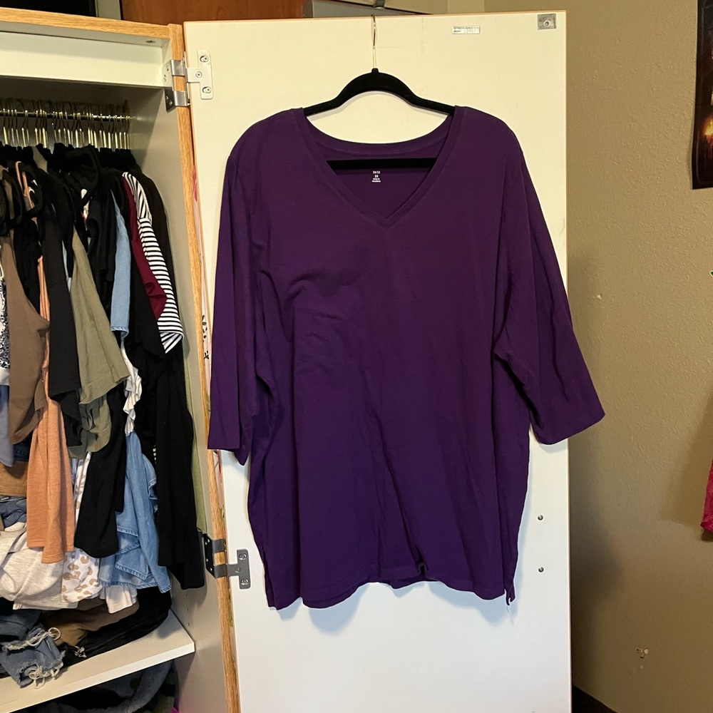 5/25🔥 Purple 3/4 sleeve tee